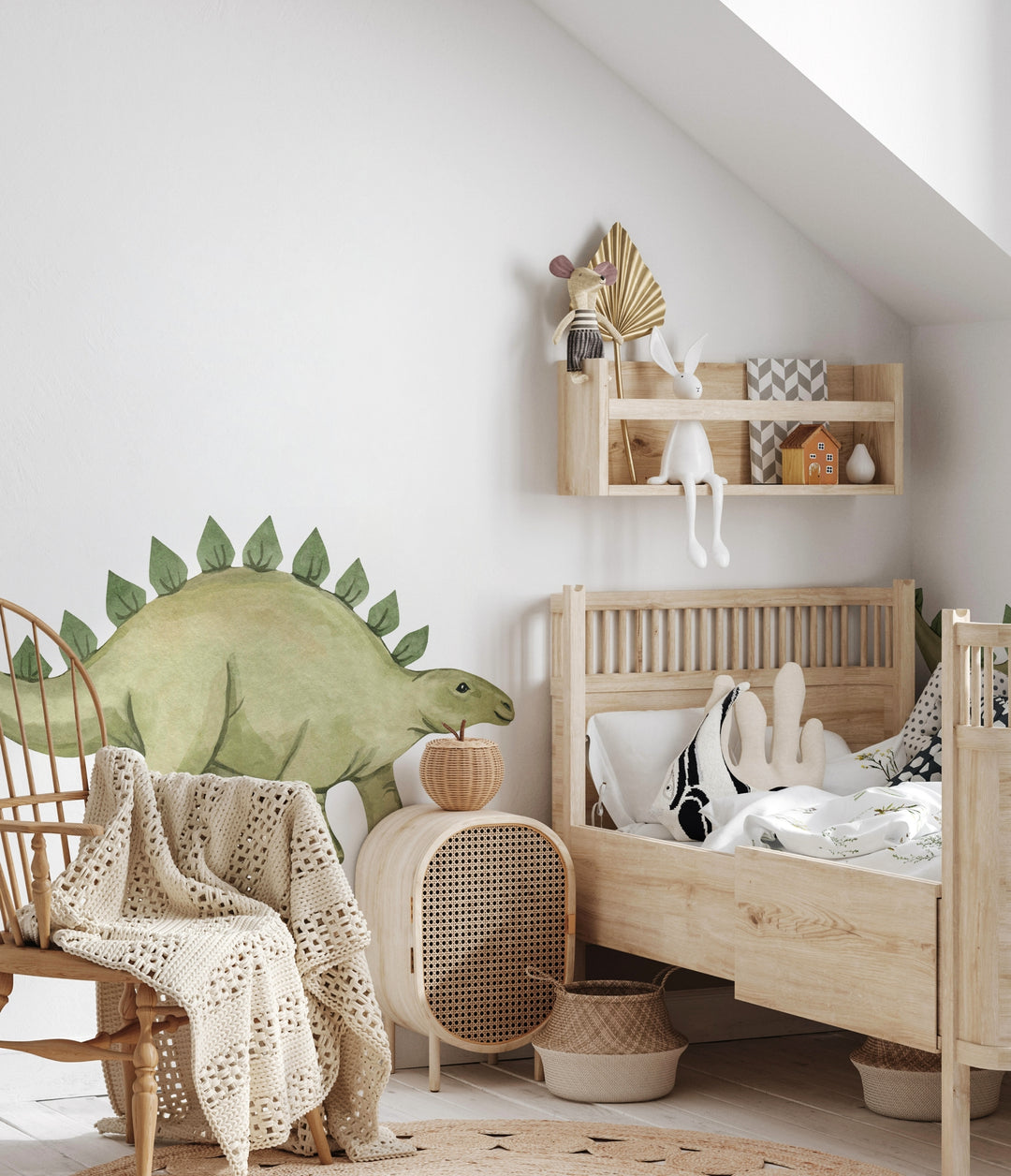 Watercolor Dinosaur Wall Decal | Stegosaurus