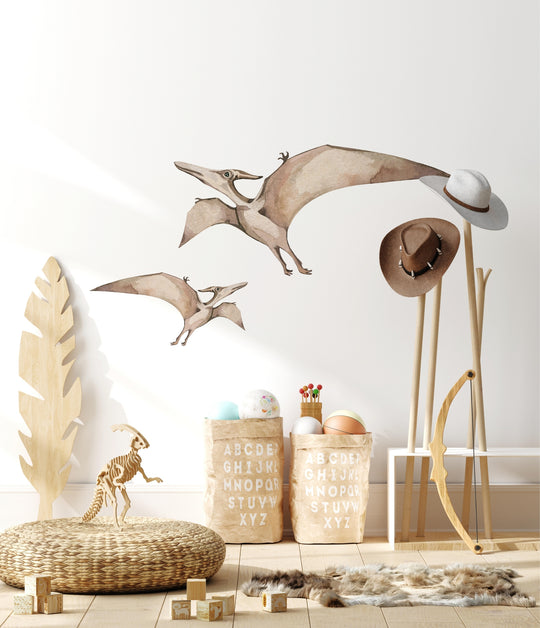 Mother & Baby Pterodactyl Wall Decal Set