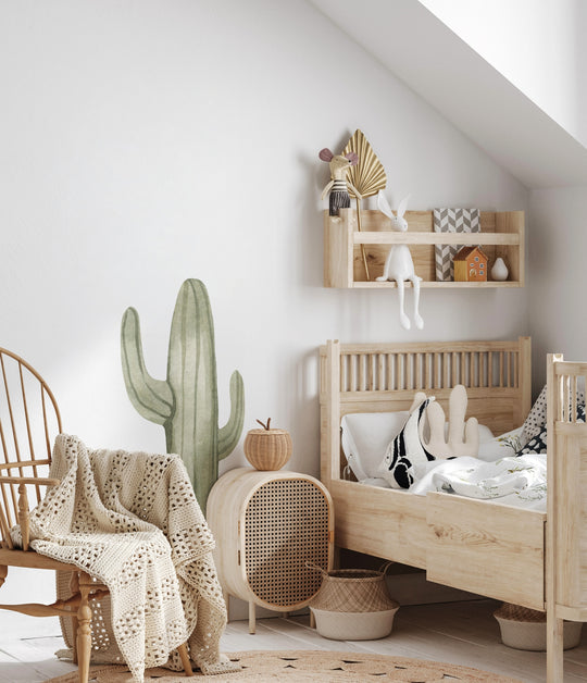 Watercolor Cactus Wall Decal | Dinosaur Fauna Room Decor