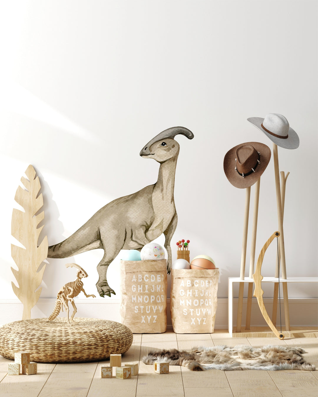 Watercolor Dinosaur Wall Decal | Parasaur