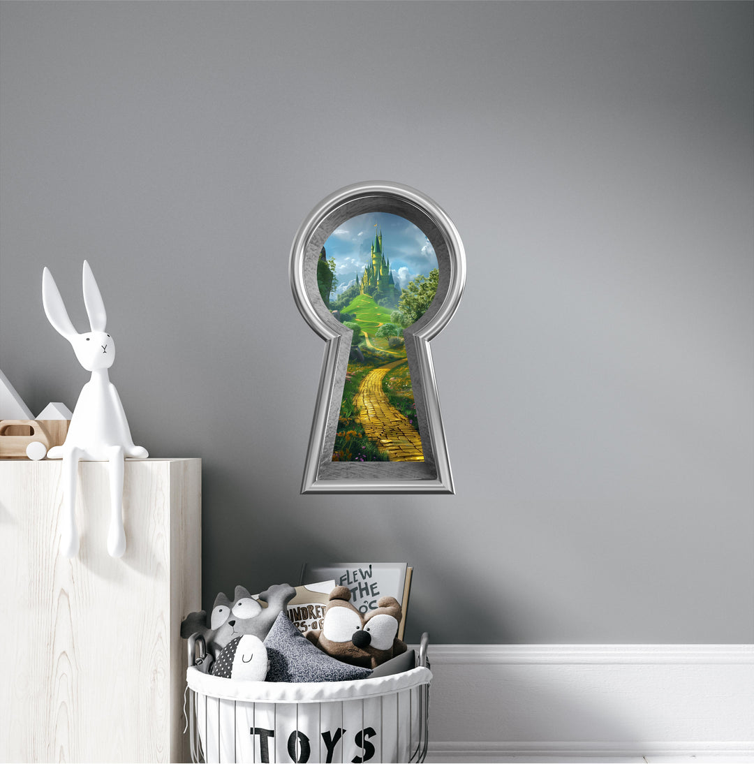 Keyhole Wall Decal | Yellow Brick Road to Emerald Castle