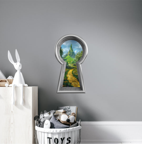 Keyhole Wall Decal | Yellow Brick Road to Emerald Castle