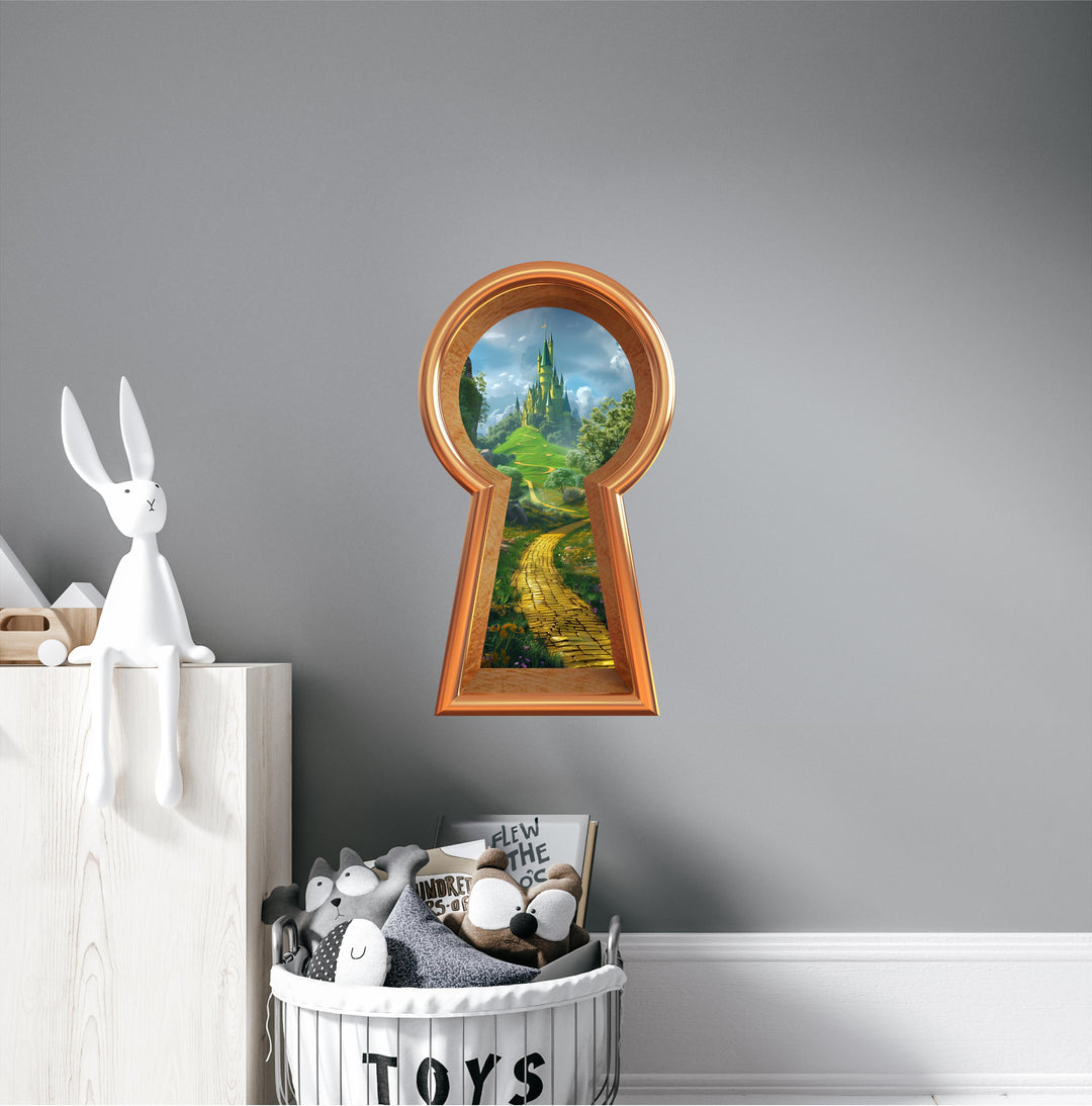 Keyhole Wall Decal | Yellow Brick Road to Emerald Castle