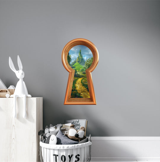 Keyhole Wall Decal | Yellow Brick Road to Emerald Castle