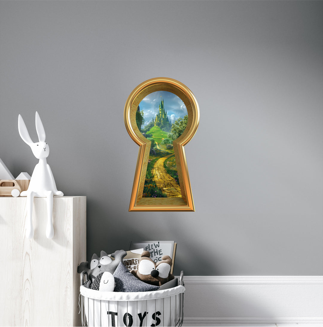 Keyhole Wall Decal | Yellow Brick Road to Emerald Castle