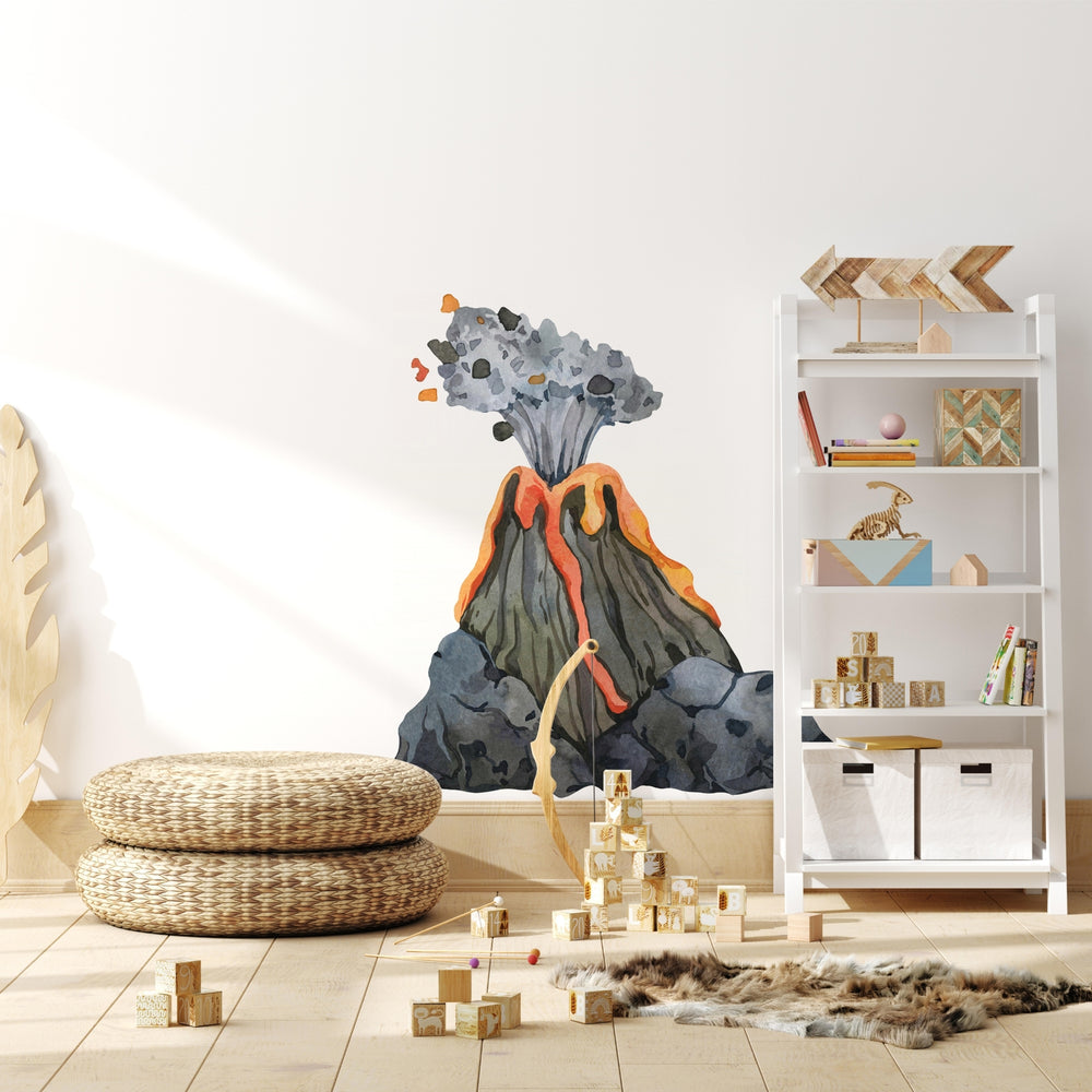 Watercolor Volcano Wall Decal