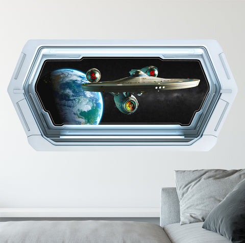 Starship Leaving Earth | SpaceScape Window Wall Decal