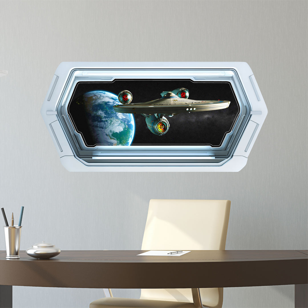 Starship Leaving Earth | SpaceScape Window Wall Decal