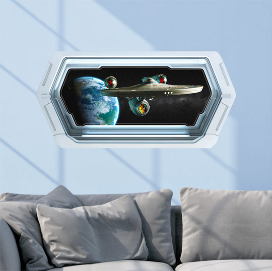 Starship Leaving Earth | SpaceScape Window Wall Decal