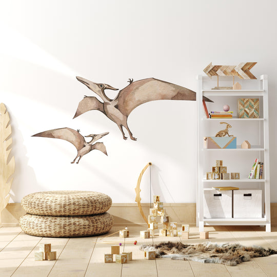 Mother & Baby Pterodactyl Wall Decal Set