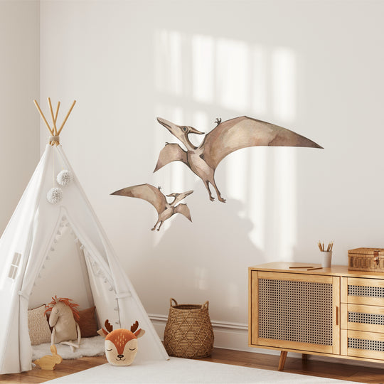 Mother & Baby Pterodactyl Wall Decal Set