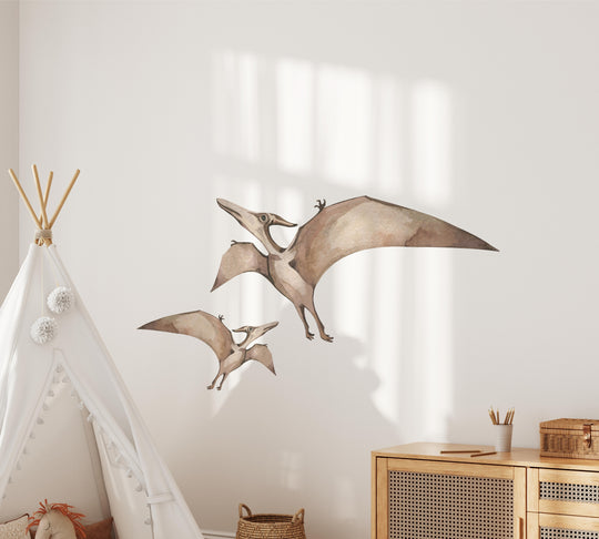 Mother & Baby Pterodactyl Wall Decal Set