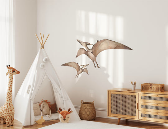 Mother & Baby Pterodactyl Wall Decal Set