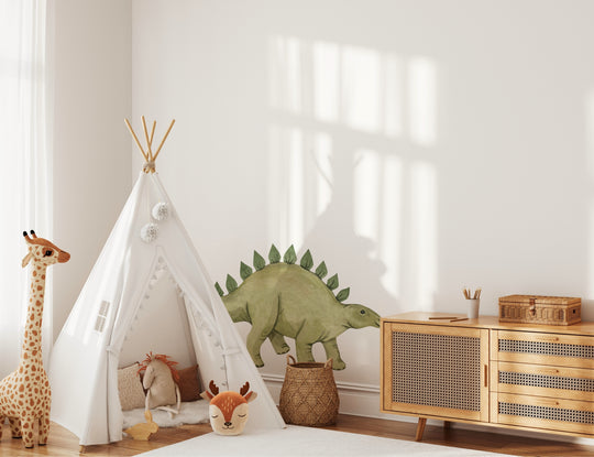 Watercolor Dinosaur Wall Decal | Stegosaurus