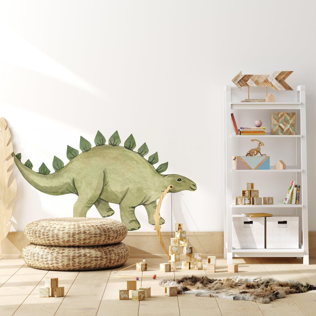Watercolor Dinosaur Wall Decal | Stegosaurus