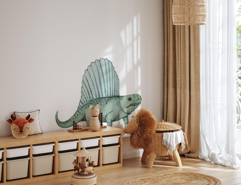 Watercolor Dinosaur Wall Decal | Dimetrodon