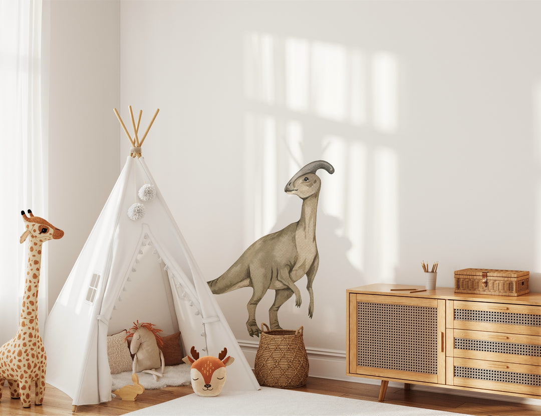 Watercolor Dinosaur Wall Decal | Parasaur