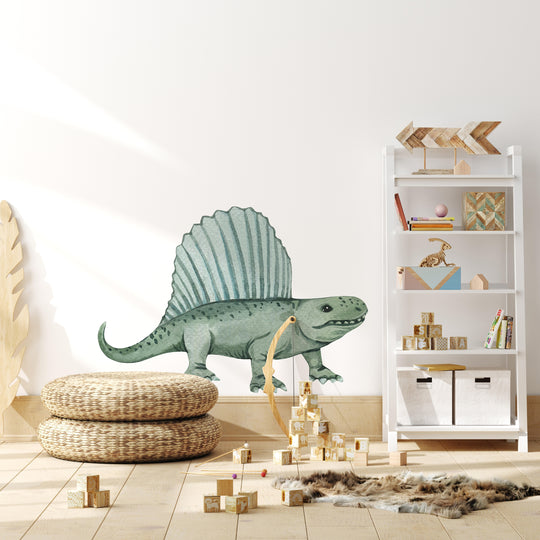 Watercolor Dinosaur Wall Decal | Dimetrodon