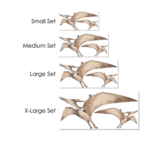 Mother & Baby Pterodactyl Wall Decal Set