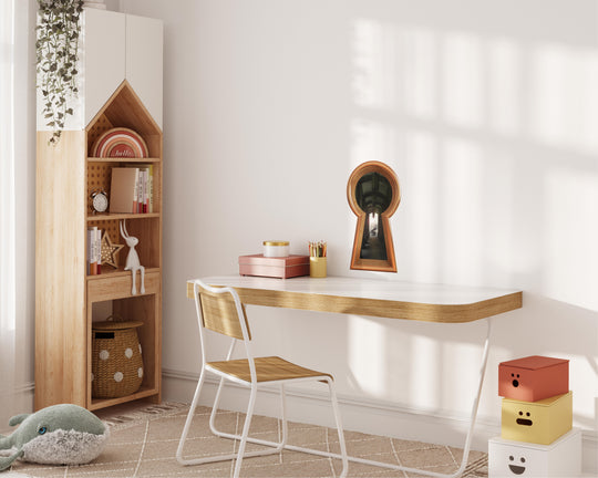 Keyhole Wall Decal | Wonderland Rabbit Running Late