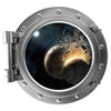 PortScape Colliding Planets | Space Porthole Window Wall Decal