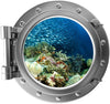 PortScape Coral Reef 1 | Ocean Porthole Window Wall Decal