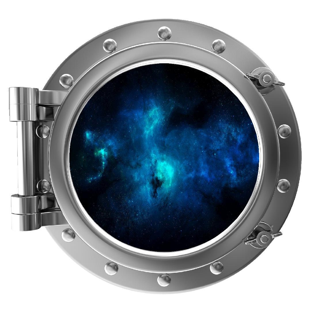 PortScape Empty Space | Space Porthole Window Wall Decal