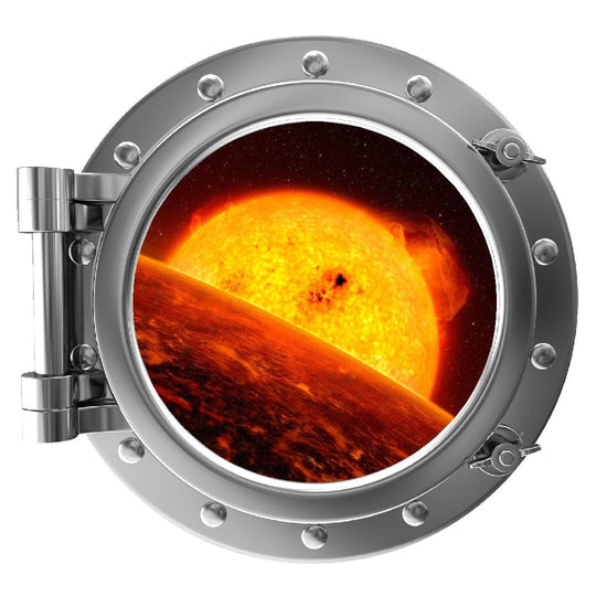 PortScape Orbiting Venus | Space Porthole Window Wall Decal