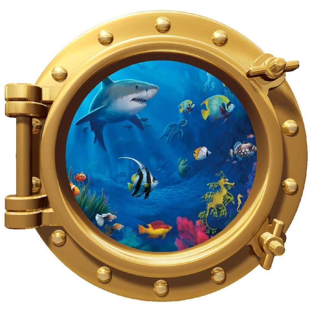 PortScape Ocean Life | Ocean Porthole Window Wall Decal