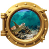 PortScape Sea Turtle 4 | Ocean Porthole Window Wall Decal