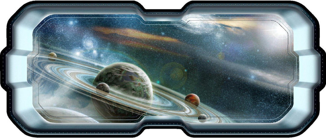 Saturn & Moons | SpaceScape Window Wall Decal