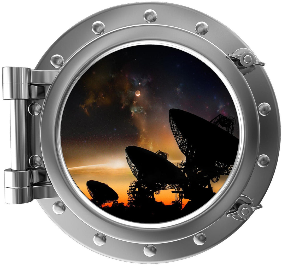 PortScape SETI At Night 1 | Space Porthole Window Wall Decal