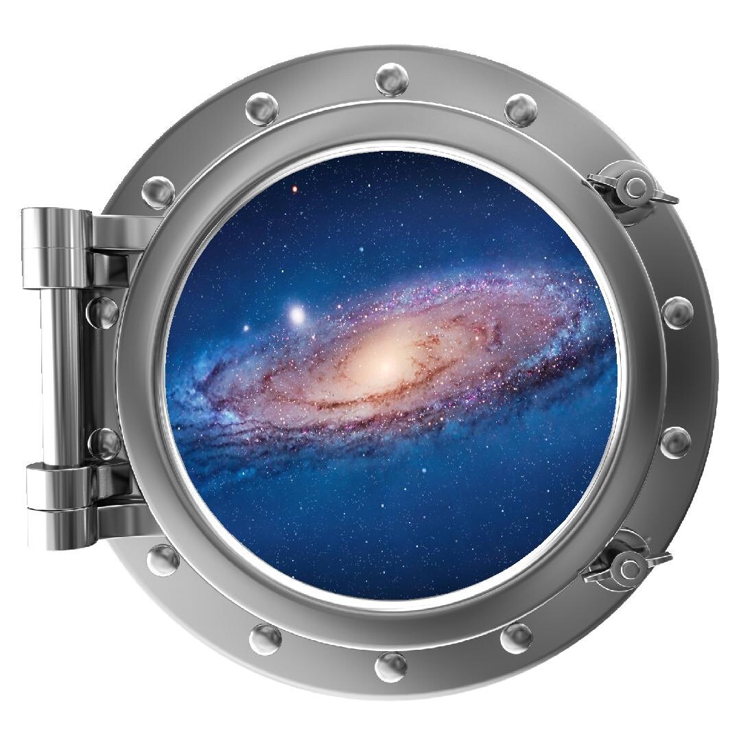 PortScape Milky Way Galaxy 2 | Space Porthole Window Wall Decal