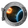 PortScape Planet & Distant Sun | Space Porthole Window Wall Decal