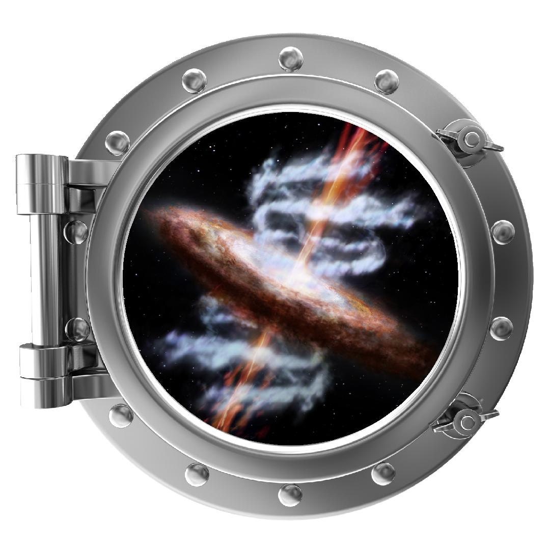 PortScape Quasar 3 | Space Porthole Window Wall Decal