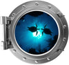 PortScape Sea Turtles 5 | Space Porthole Window Wall Decal