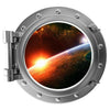 PortScape Planet Sunrise | Space Porthole Window Wall Decal