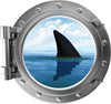 PortScape Shark Fin 1 | Ocean Porthole Window Wall Decal