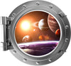 PortScape Solar System 3 | Space Porthole Window Wall Decal