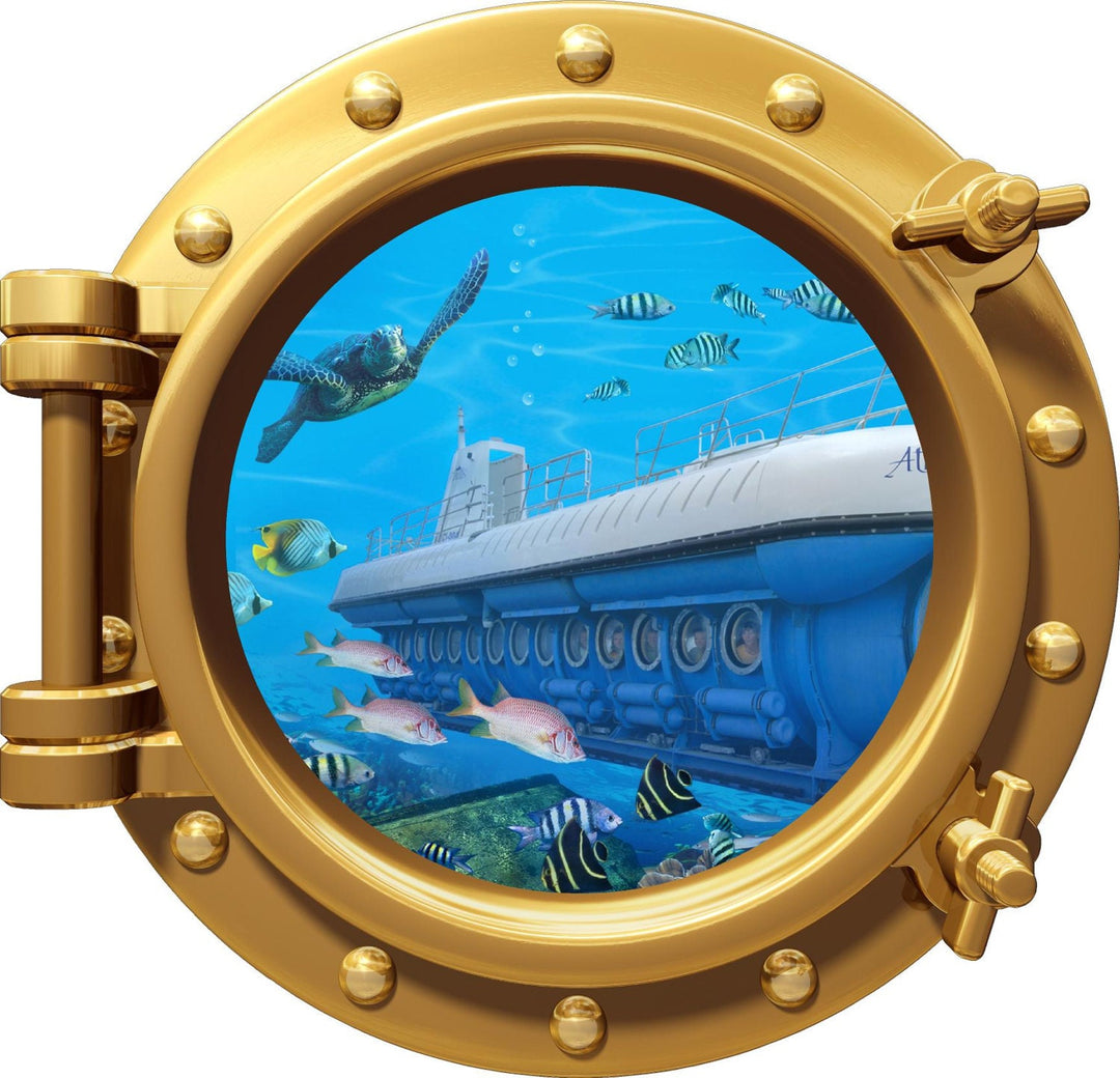 PortScape Submarine 3 | Ocean Porthole Window Wall Decal