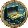 PortScape Sunken Treasure 2 | Ocean Porthole Window Wall Decal