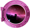 PINK PortScape Pink Horse Head Nebula | Space Porthole Window Wall Decal