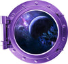 PURPLE PortScape Exploding Planets | Space Porthole Window Wall Decal