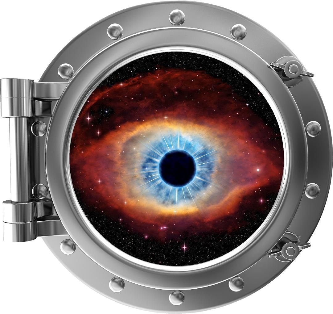 PortScape Cats Eye Nebula 2 | Space Porthole Window Wall Decal