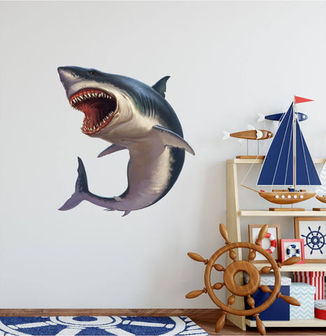 Shark Week, Shark, Shark Wall Decal, Megalodon Shark, Under The Sea, Nursery Decor, Ocean, Animal, Home Decor