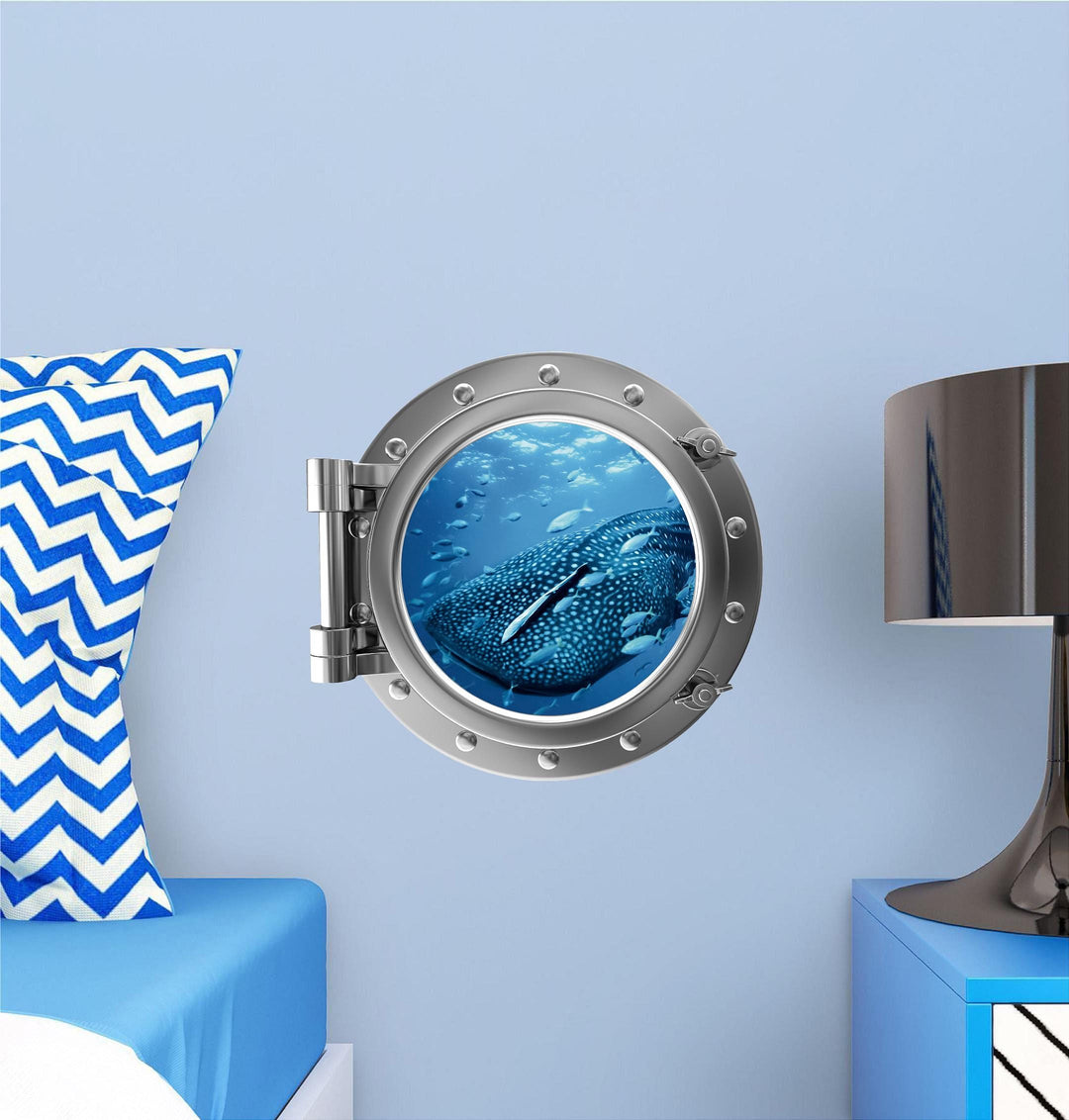 PortScape Whale Shark 1 | Ocean Porthole Window Wall Decal
