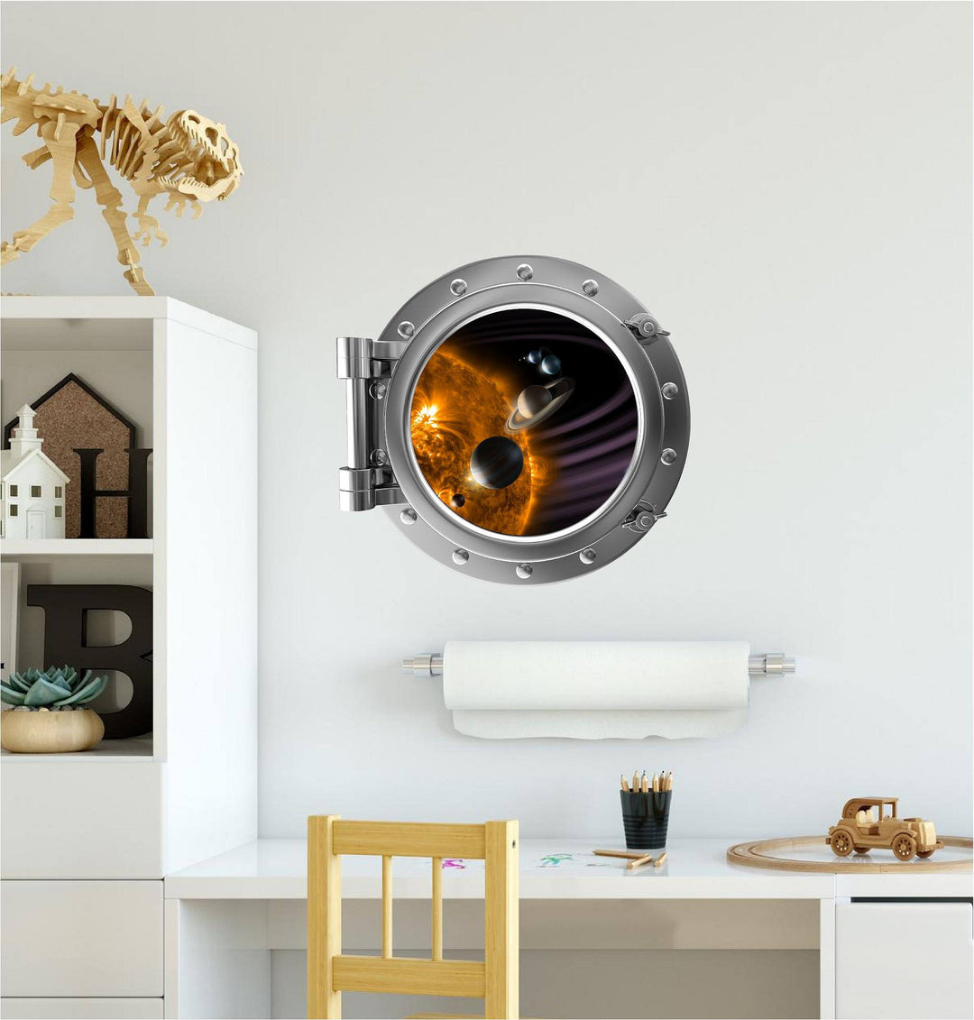 PortScape Solar System 1 | Space Porthole Window Wall Decal