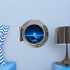 PortScape Ice Planet 1 | Space Porthole Window Wall Decal