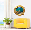 PortScape Sea Turtle 4 | Ocean Porthole Window Wall Decal