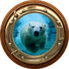 PortScape Polar Bear | Ocean Porthole Window Wall Decal